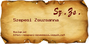 Szepesi Zsuzsanna névjegykártya