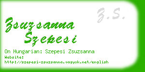 zsuzsanna szepesi business card